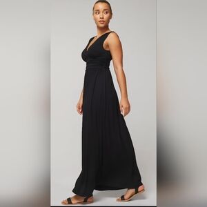 Soma V-Neck Black Floor Length Dress